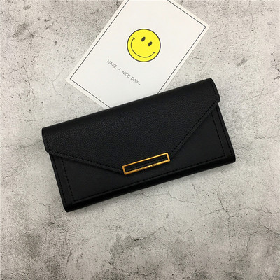 Új modell női bőr pénztárca fém díszítéssel