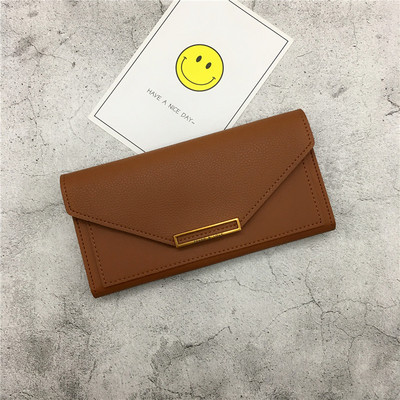 Új modell női bőr pénztárca fém díszítéssel