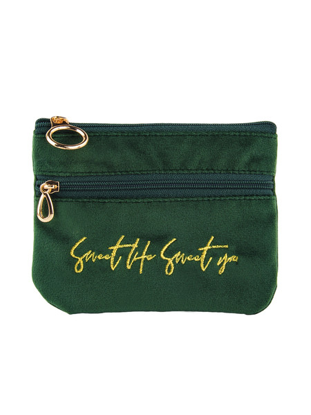 Textil pénztárca érme hímzéssel