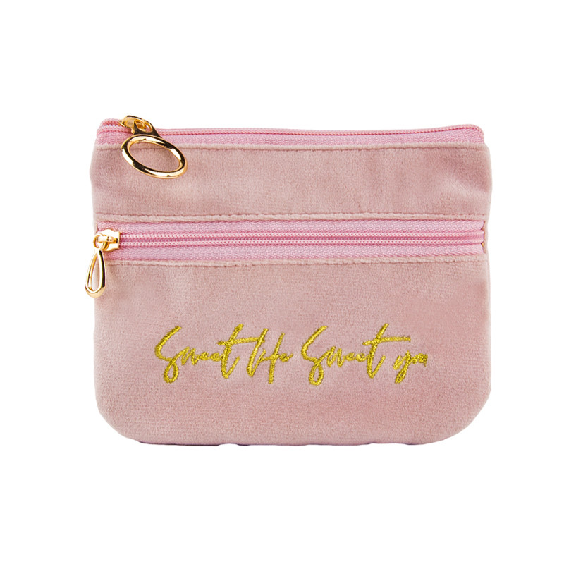 Textil pénztárca érme hímzéssel