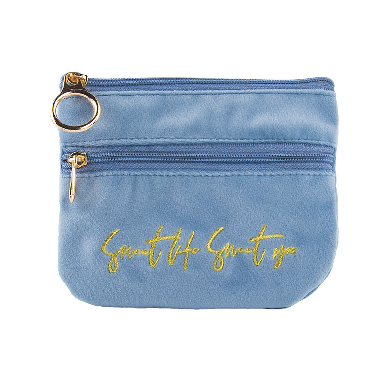 Textil pénztárca érme hímzéssel