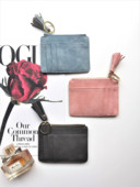 Női pénztárca cipzárral és zsebbel ökobőr hitelkártyáknak