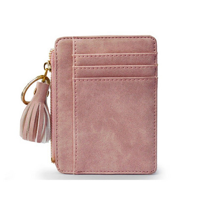 Női pénztárca cipzárral és zsebbel ökobőr hitelkártyáknak