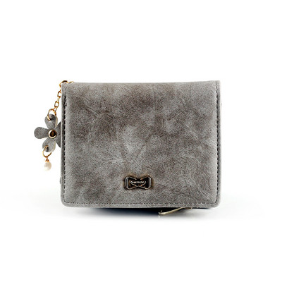 Női kis pénztárca műbőrből, fém elemmel