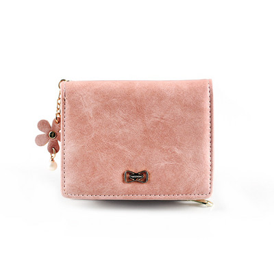 Női kis pénztárca műbőrből, fém elemmel