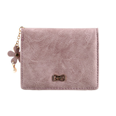 Női kis pénztárca műbőrből, fém elemmel