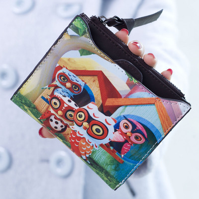 Väike nahast rahakott tikandi ja metallist kaunistusega - mitu mudelit