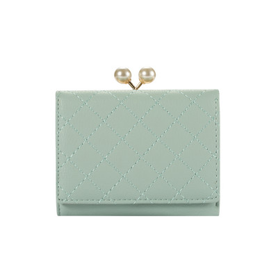 Дамски малък портфейл от изкуствена кожа с джоб за монети