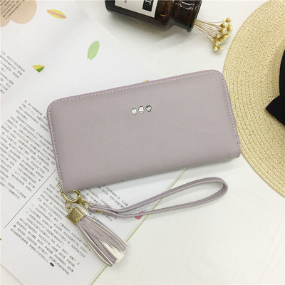 Πορτοφόλι νέο μοντέλο με φούντα και φερμουάρ σε διάφορα χρώματα