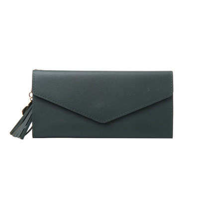 Νέο γυναικείο πορτοφόλι με φούντα από οικολογικό δέρμα