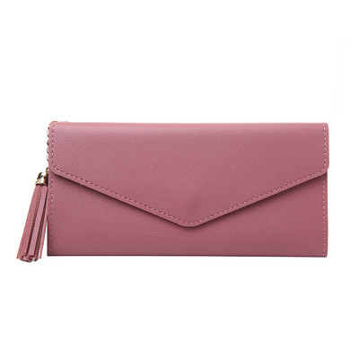 Νέο γυναικείο πορτοφόλι με φούντα από οικολογικό δέρμα