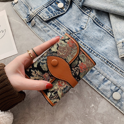 Női textil pénztárca két méretben