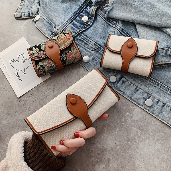 Női textil pénztárca két méretben