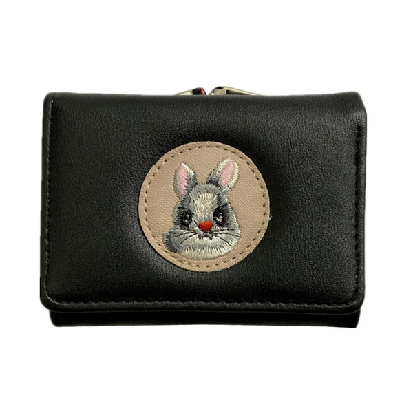 Női mindennapi pénztárca fém rögzítéssel és rátéttel