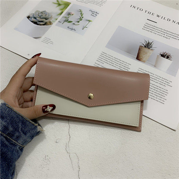 Stiilne metallist kinnitusega naiste rahakott