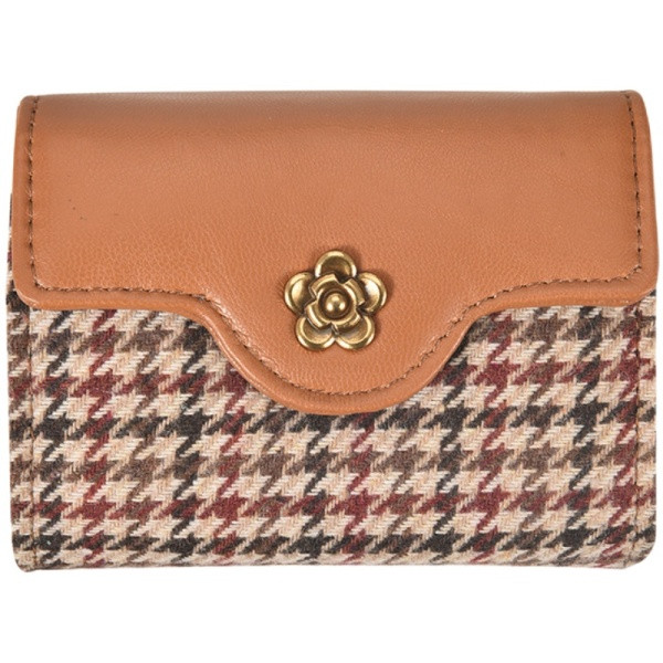 Kis női pénztárca fém díszítéssel