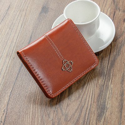 Μοντέρνο έκο δερμάτινο πορτοφόλι σε στυλ ρετρό