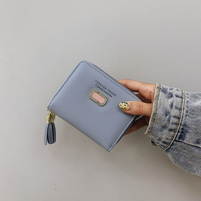 Γυναικείο πορτοφόλι με φούντα - οικολογικό δέρμα