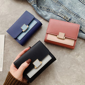 Ruudukujuline metallist kinnitusega naiste rahakott