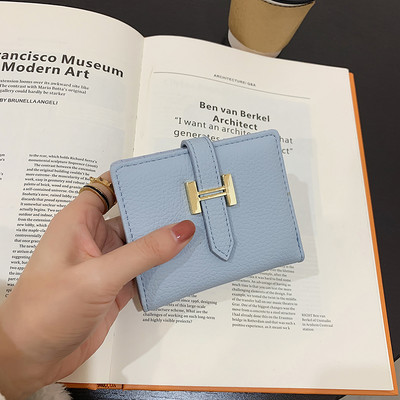 Eko bőrből készült stílusos női pénztárca többféle színben