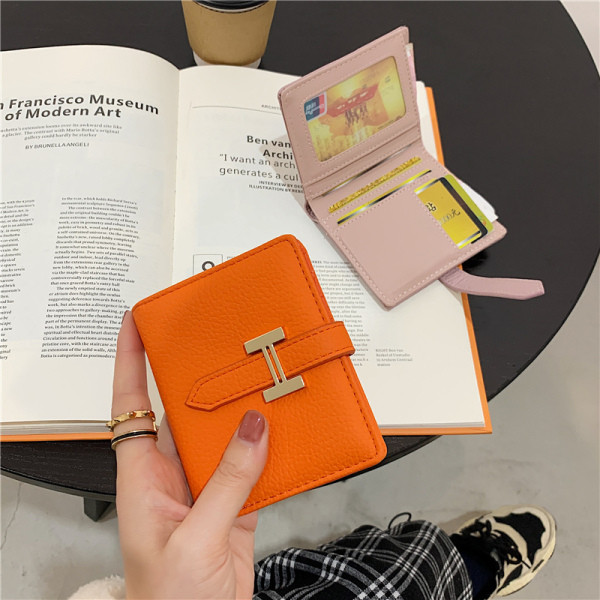 Eko bőrből készült stílusos női pénztárca többféle színben