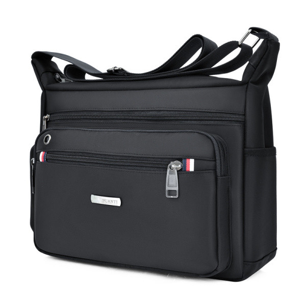 Meeste tekstiilist kott luku ja pika sangaga