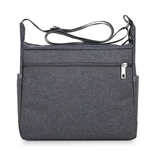 Ανδρική καθημερινή υφασμάτινη τσάντα με φερμουάρ και μπροστινή τσέπη