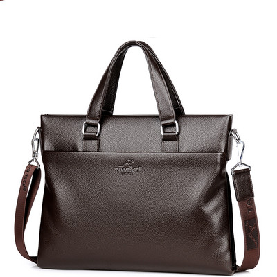 Ανδρική έκο δερμάτινη τσάντα με κοντές και μεγάλες λαβές