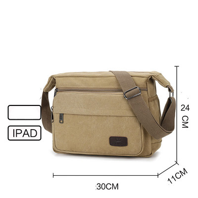 Muška torba s dugom ručkom i amblemom