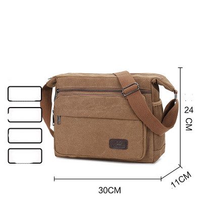 Muška torba s dugom ručkom i amblemom