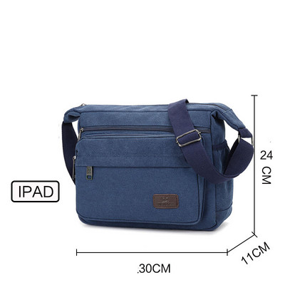 Muška torba s dugom ručkom i amblemom