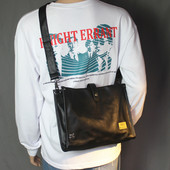 Meeste vabaaja pika sangaga nahast kott