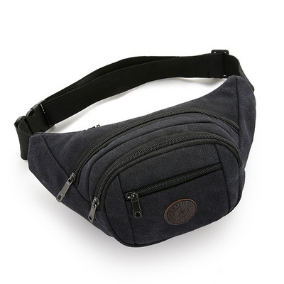 Платнена мъжка чанта с три джоба