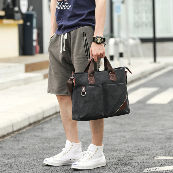 Moodne meeste taskute ja sangadega kott – kahte värvi