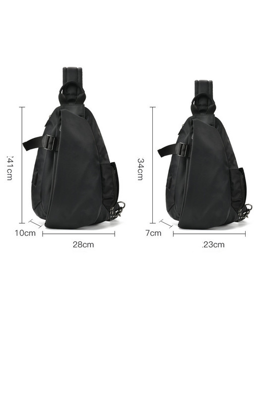 Sportlik-casual musta värvi õlakott