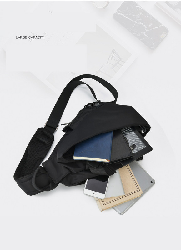 Sportlik-casual musta värvi õlakott