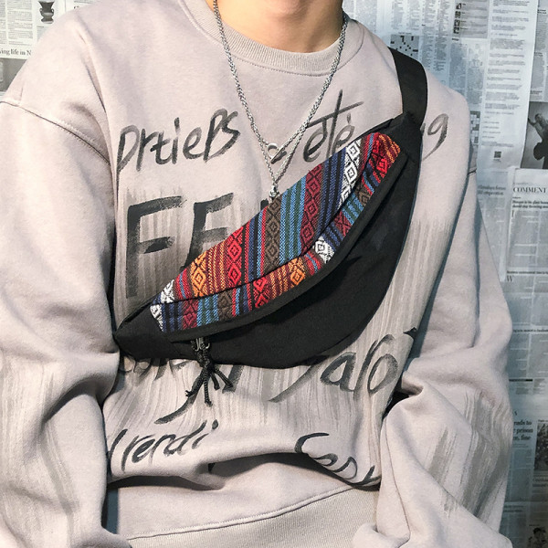 Meeste kott luku ja tikandiga