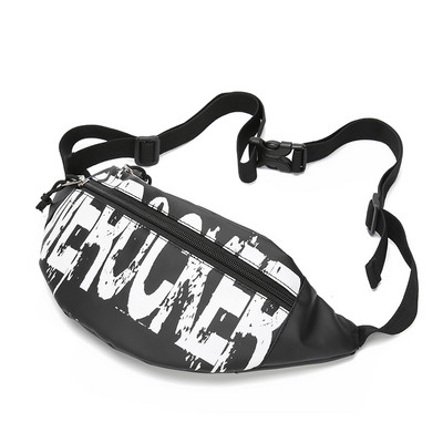 Férfi táska állítható fogantyúval, fekete-fehér színben