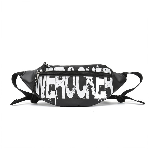 Férfi táska állítható fogantyúval, fekete-fehér színben