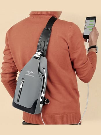Нов модел мъжка чанта с бродерия