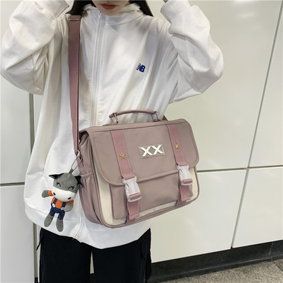 Мъжка текстилна чанта с дълга и къса дръжка в няколко цвята