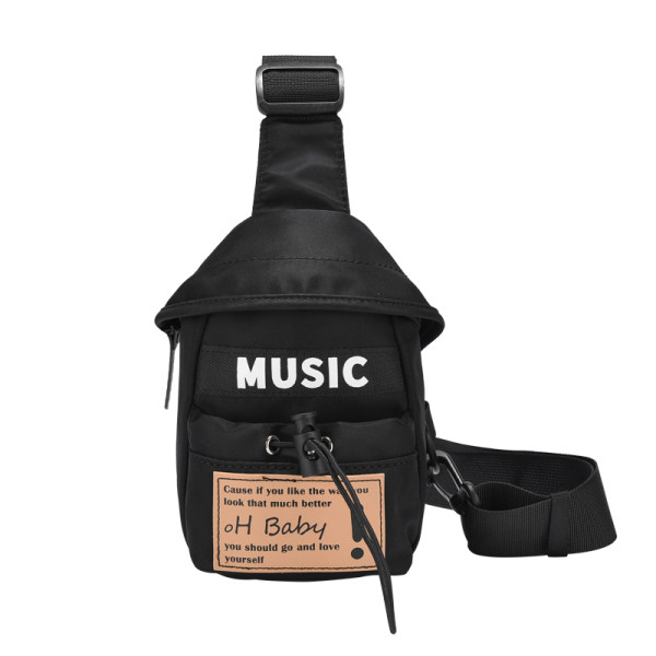 Kolmes värvitoonis kirjaga ja pika sangaga igapäevane meestekott