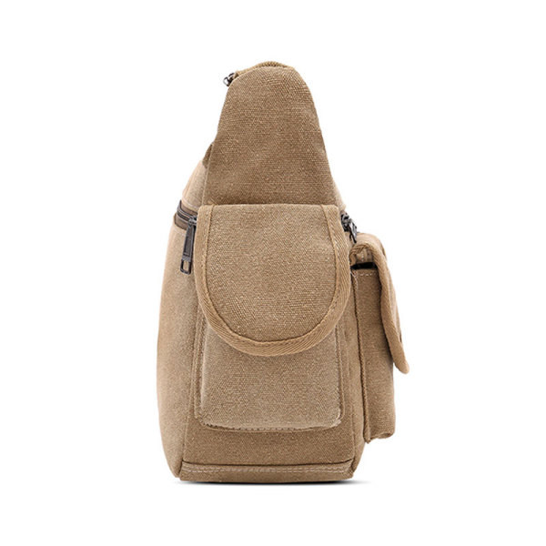 Ees taskutega vabaaja tekstiilist kott meestele