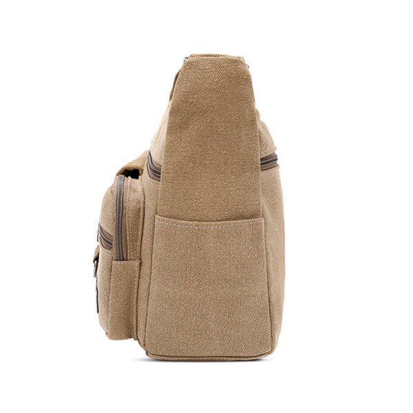 Ees taskutega vabaaja tekstiilist kott meestele