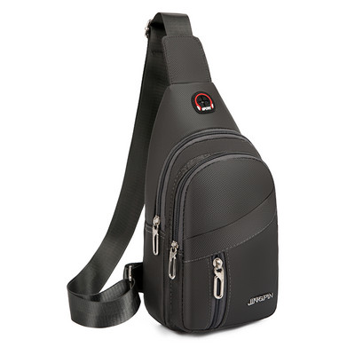 Férfi mindennapi táska cipzárral és felirattal