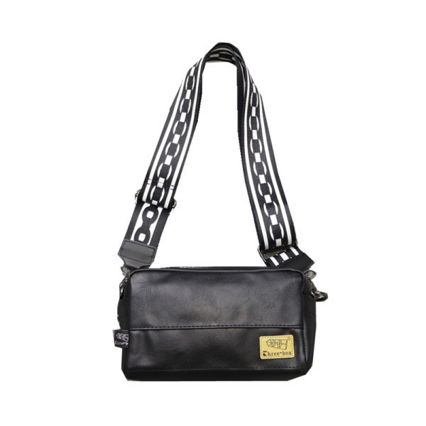 Férfi műbőr táska és textil fogantyú