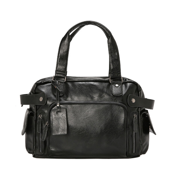 Eko bőrből készült alkalmi férfi táska rövid és hosszú füllel