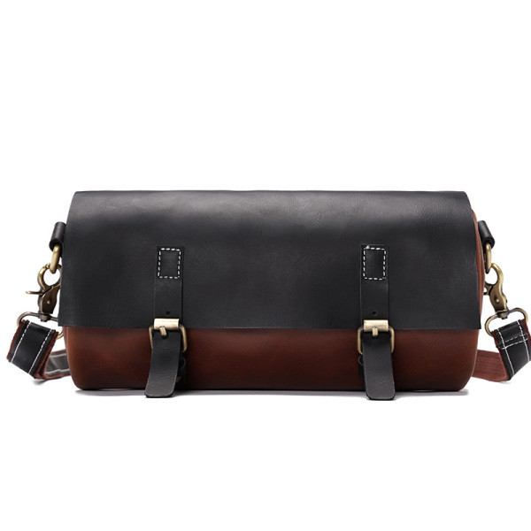 Modern férfi táska eco bőrből, csatokkal