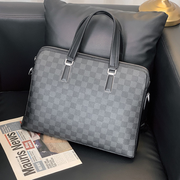 Új modell férfi kockás táska - fekete színű