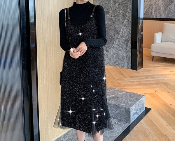 Modern női készlet terhes nők számára fekete színben